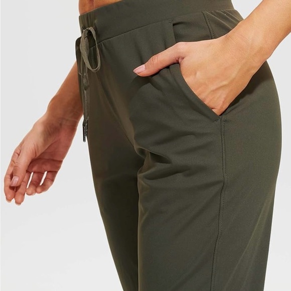 Libin Women’s Olive Green Stretch Joggers, 3XL - Picture 3 of 10